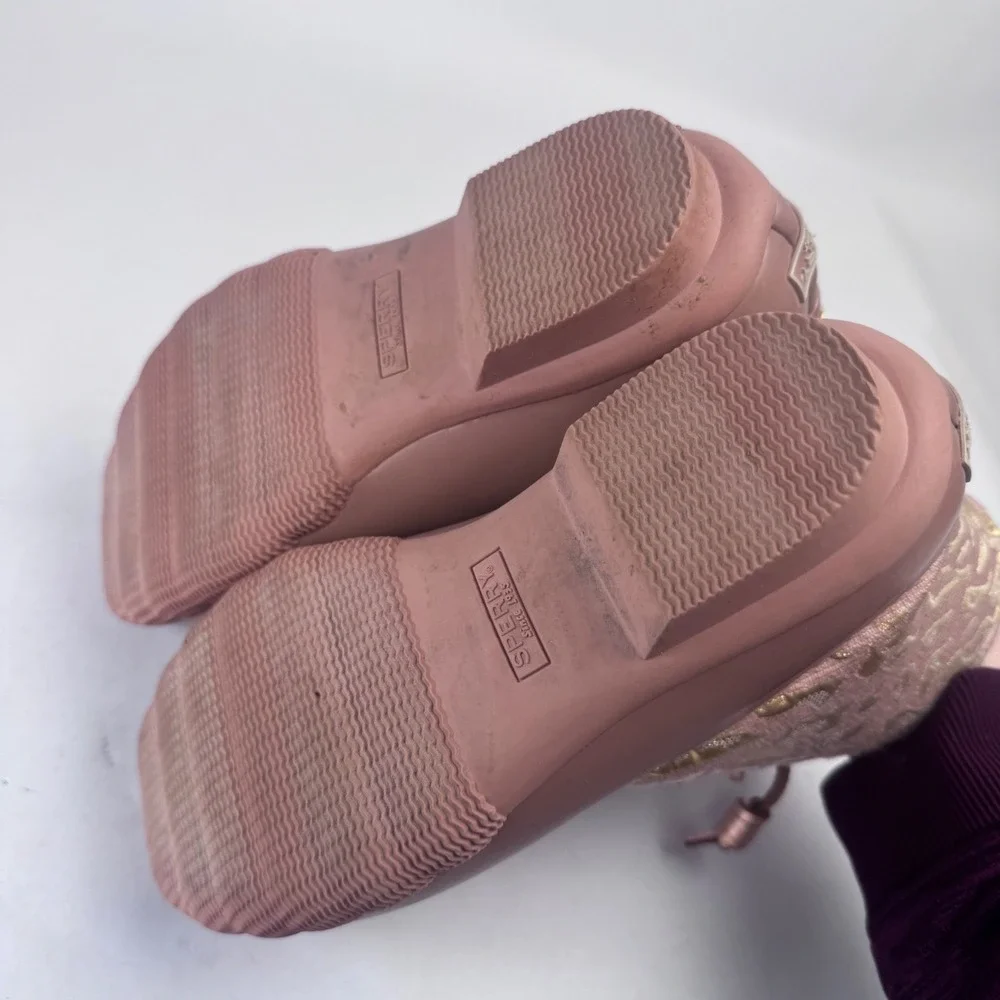 Sperry Women's 6 Saltwater Rose Pink Duck Boots Rain Waterproof EUC